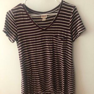 Striped red and white shirt